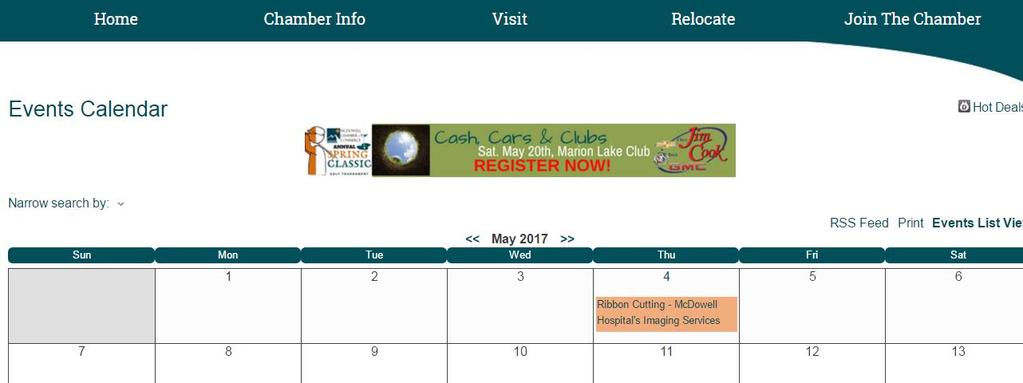 Example of a Calendar Page Placement.
