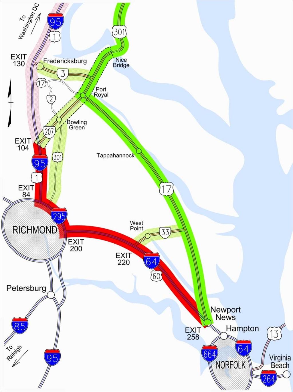 3. Project Study Area Super-Regional Perspective US 301 / Route 207 can work with US 17 to serve as a viable alternative when constraints exist along Interstate