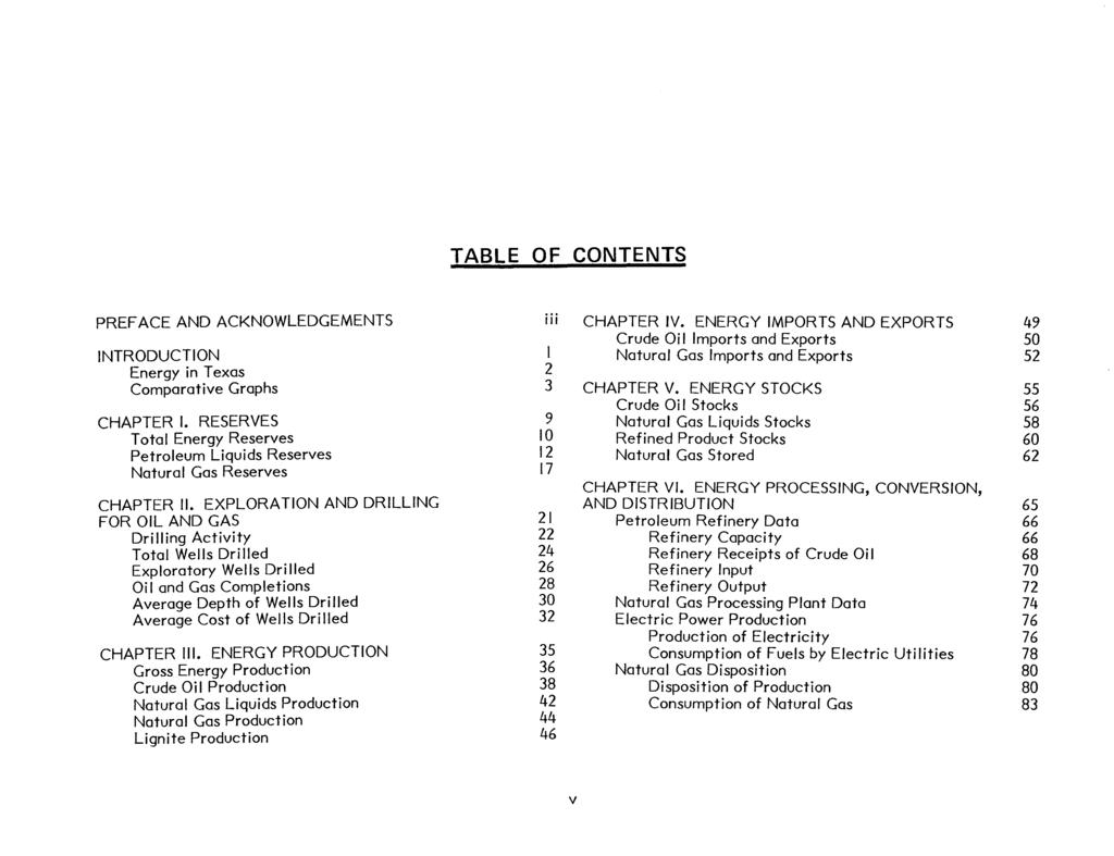 TABLE OF CONTENTS PREFACE AND ACKNOWLEDGEMENTS iii CHAPTER IV.