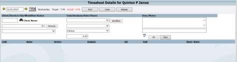 Entries can still be amended by activating the timesheet, making the changes and then marking the timesheet as Complete again. DAILY TIMESHEET ENTRY Daily timesheets provide a different input screen.