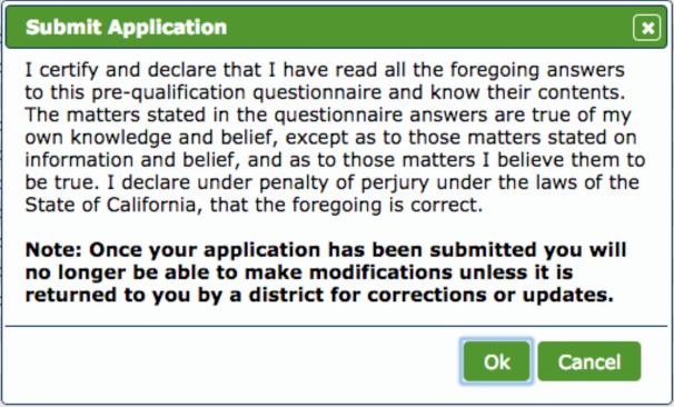 Note: If corrections are needed - Click CANCEL from the Action column before district opens application, status of the
