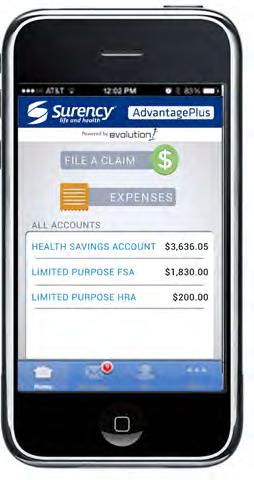 MOBILE APPLICATION Want to check your health care balances and submit receipts anywhere, anytime? We have an app for that!