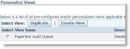 Determine the sort order Determine the number of rows displayed per page To create a personalized view: 1.
