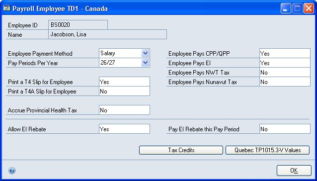 Chapter 15: TD1 tax reporting The Canadian Revenue Agency (CRA) and Revenue Quebec require employees to report their personal tax credit information on TD1 forms.