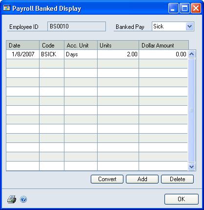 PART 2 CARDS To update a banked time credit balance because credits were released for payment, you must delete the existing entry or entries that display the available banked time credits in the