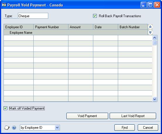 CHAPTER 24 ADJUSTMENTS AND VOIDING CHEQUES Before you void a payroll cheque, be sure to complete the following tasks: Back up your payroll data.