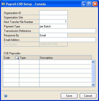 Chapter 4: CSB and company tax setup You can set up the calculation and reporting of taxes, Canada Savings Bonds (CSB) payments, and Employment Insurance (EI).