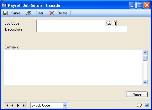 Chapter 6: Jobs and reporting codes setup Use this information to set up specific tasks that you want to track, and to set up codes for creating reports.