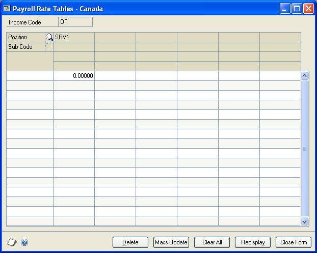PART 1 CANADIAN PAYROLL SETUP To create a rate table: 1. Open the Payroll Rate Tables - Canada window.
