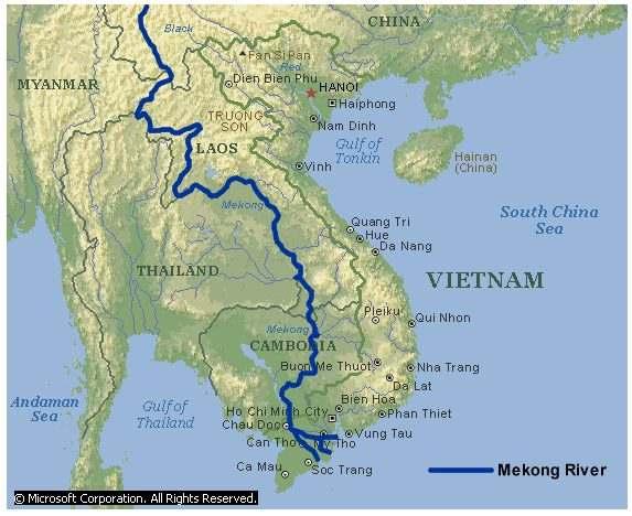 rivers. Both rivers flow parallelly and discharge into the South China Sea.