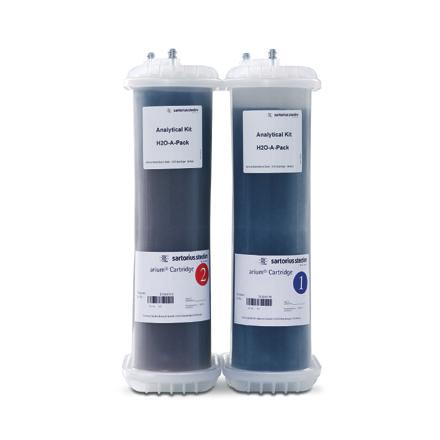Consumables arium pro Cartridge Sets Pretreatment and post-treatment cartridge using top-down technology High performance capacity thanks to efficient ion exchange resins Effective adsorption of