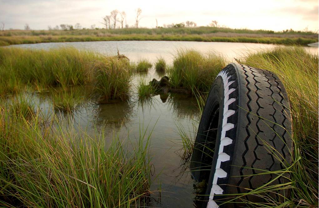 Re-using waste tires provides tremendous positive environmental impact save 2.000 to 2.