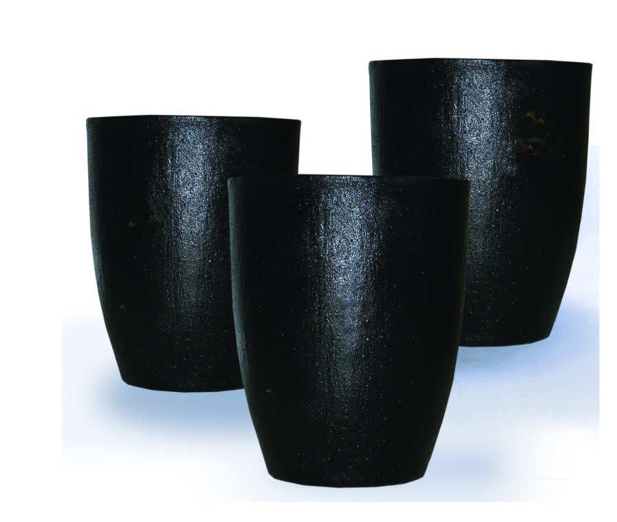 GRAFIT Crucible Graphite crucibles are rib formed CLAY-GRAPHITE crucibles characterized by high refractoriness and good thermal conductivity as well as very good thermal shock resistance and chemical