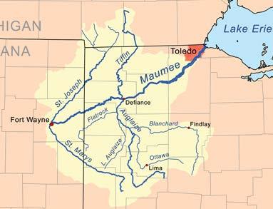 Raw Water Source Maumee River Napoleon, Ohio Tributaries