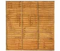 Traditional Fence Panels Shiplap Panels Golden Brown Available in 4 heights.