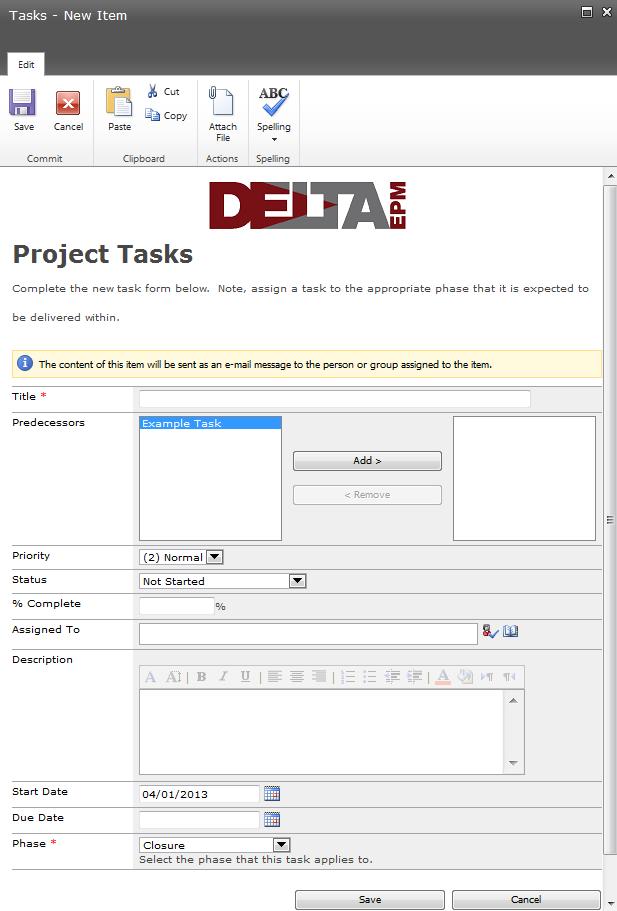 Project Task List Data Entry View Timesheets The purpose of the Timesheet list is to enable the capture of man-hours spent on the project by project team members.