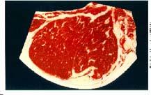 Marbling is usually evaluated in the rib-eye between the 12th