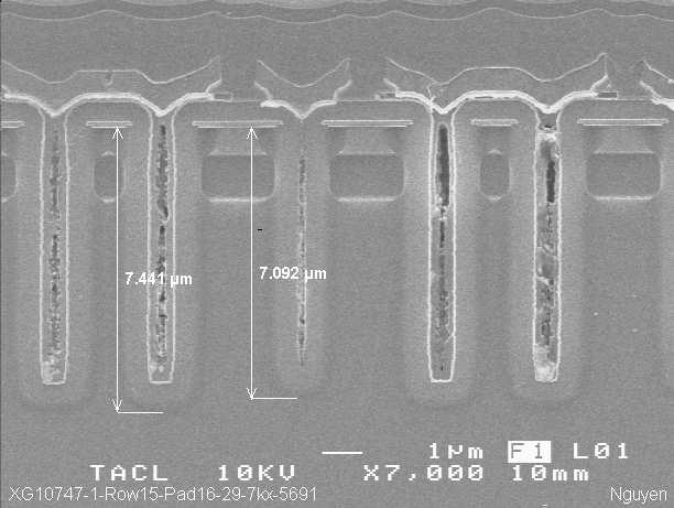 Wrap-Around PIP Capacitor X-section view of wrap-around PIP cap contact trench/bottom plate