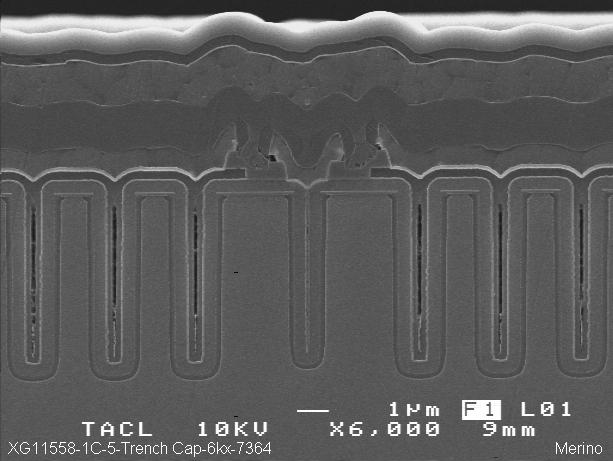 Wrap-Around PIP Capacitor X-section SEM of