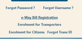 e-way bill portal Step 3: Enter the GSTIN