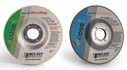 TYPE 27 GRINDING & BLENDING WHEELS Manufactured with our signature abrasive materials, these Type 27 wheels are designed for grinding and blending in one step.