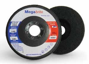 Megabrite Finishing Flap Discs are manufactured with premium surface conditioning layers with the extra benefits of excellent operator control and long life.
