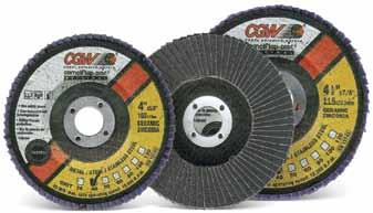 Z/A FLAP DISCS For high-alloyed steel, stainless steel and heat-treated steel. TYPES T-27 - For grinding flat surfaces.
