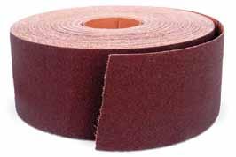 FLEXIBLE CLOTH A/O- COATED ROLLS FLEXIBLE CLOTH ROLLS Principle use Manual polishing of shaped objects Bare wood sanding Machine polishing of wood, metal and plastic Rust and scale removal J =