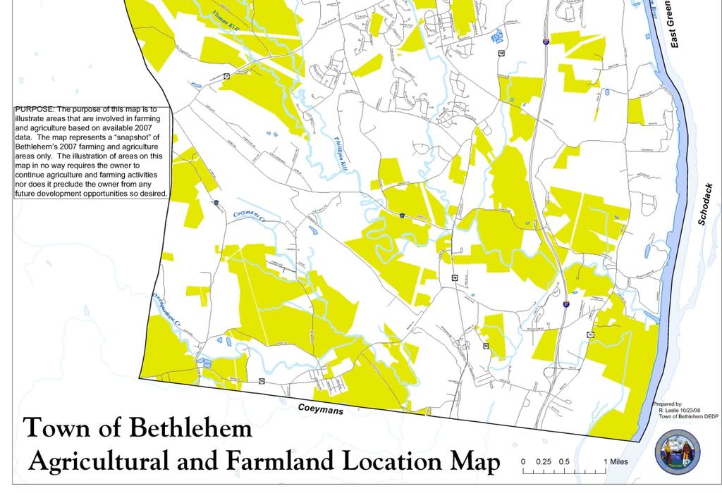 AGRICULTURE AND FARMLAND DATA 4,680 acres in Albany County Agricultural District 4,000 acres receive agricultural assessment 63