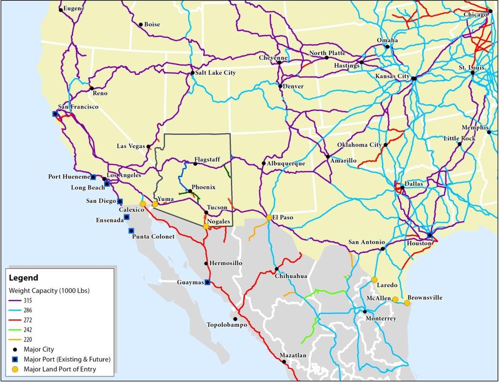 Freight Framework Study Arizona 1 Rail Crossing Part Time Operation