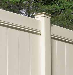 Bufftech vinyl fence systems feature precision-routed rails for safe, secure picket attachment and easy assembly.