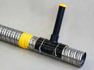 For plastic duct systems that offer complete encapsulation, special coupling and connection devices are available which are fully compatible with the duct. Such details as shown in Fig. 2.