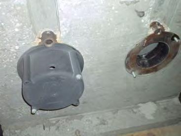 a) Before installation of inspection port or vent on top in concrete groove Fig. 2.