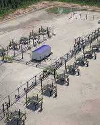 These expandable sites accommodate the high initial production rates from shale gas and tight gas wells and the subsequent decline rates, bringing on additional wells and zones appropriately.