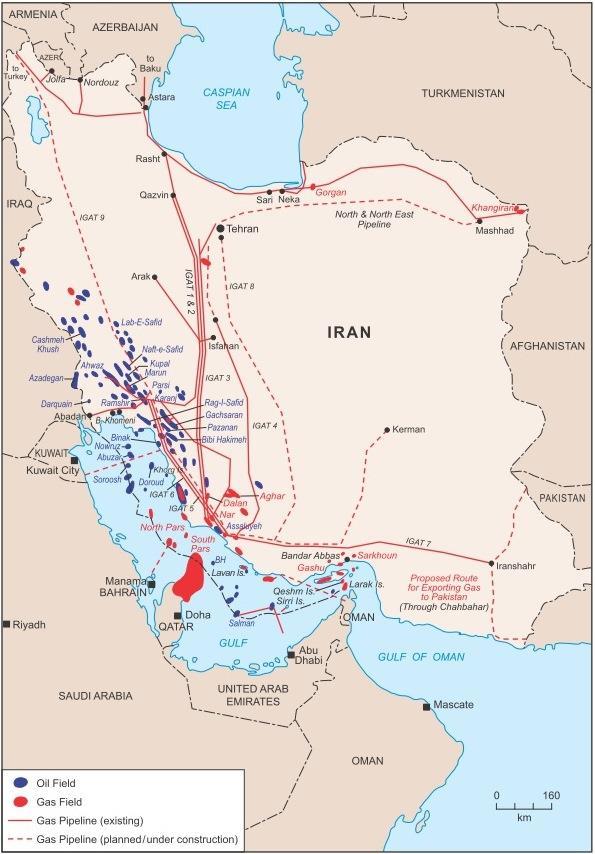 Source: Adibi and Fesharaki (2011; updated) Natural Gas Iran Pipelines Import Azerbaijan &