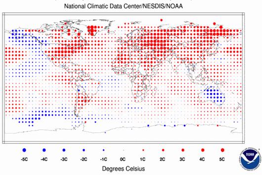 RECORD MAY 2012 WARMING The Northern Hemisphere land and ocean average surface temperature for May 2012 was the all-time warmest May on record, at 0.85 C (1.53 F) above average.