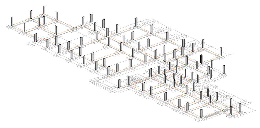 Figure 2 - Columns representation The way to create and place lintels is, equally, based on the standard element duplication.