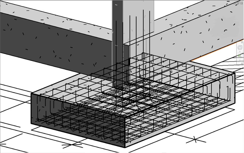 This process needs to be executed on each case and a manual verification is needed to ensure the correct rebar bending and placement. The Figure 4 illustrates a footing rebar.