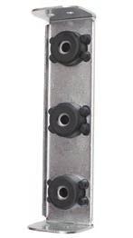 The GenieClip Mount supports, in shear and tension, a piece of 6 metal stud track at the same depth as the resiliently isolated drywall furring channel. Mounting Screws 20 Ga.