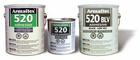 Air-drying contact adhesives that are excellent for joining seams. Armaflex 520, 520 Black & 520 BLV Adhesive ARMACELL LLC TEL: 1 800 866-5638 FAX: 919 304-3847 info.us@armacell.