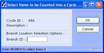 Option 2 & 3 from the initial PISI MENU From the menu, enter "PISI": 2 ND Option 2 nd Option From the initial PISI MENU, this window will appear if the user selected the "Items due for cycle