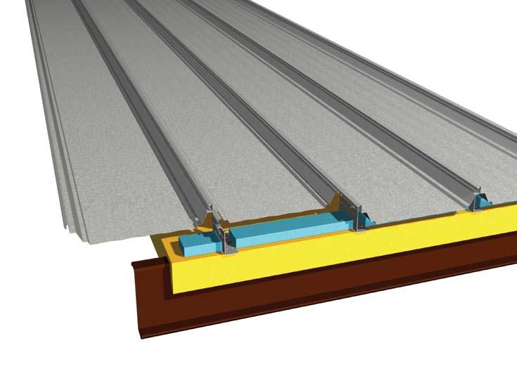 VP ROOF SYSTEMS style SSR ROOF SYSTEM INTERLOCKING PANELS provide LONG TERM WEATHERTIGHT PERFORMANCE FOR low-slope ROOF APPLICATIONS 3 high ribs and 24 panel width allow for positive water drainage