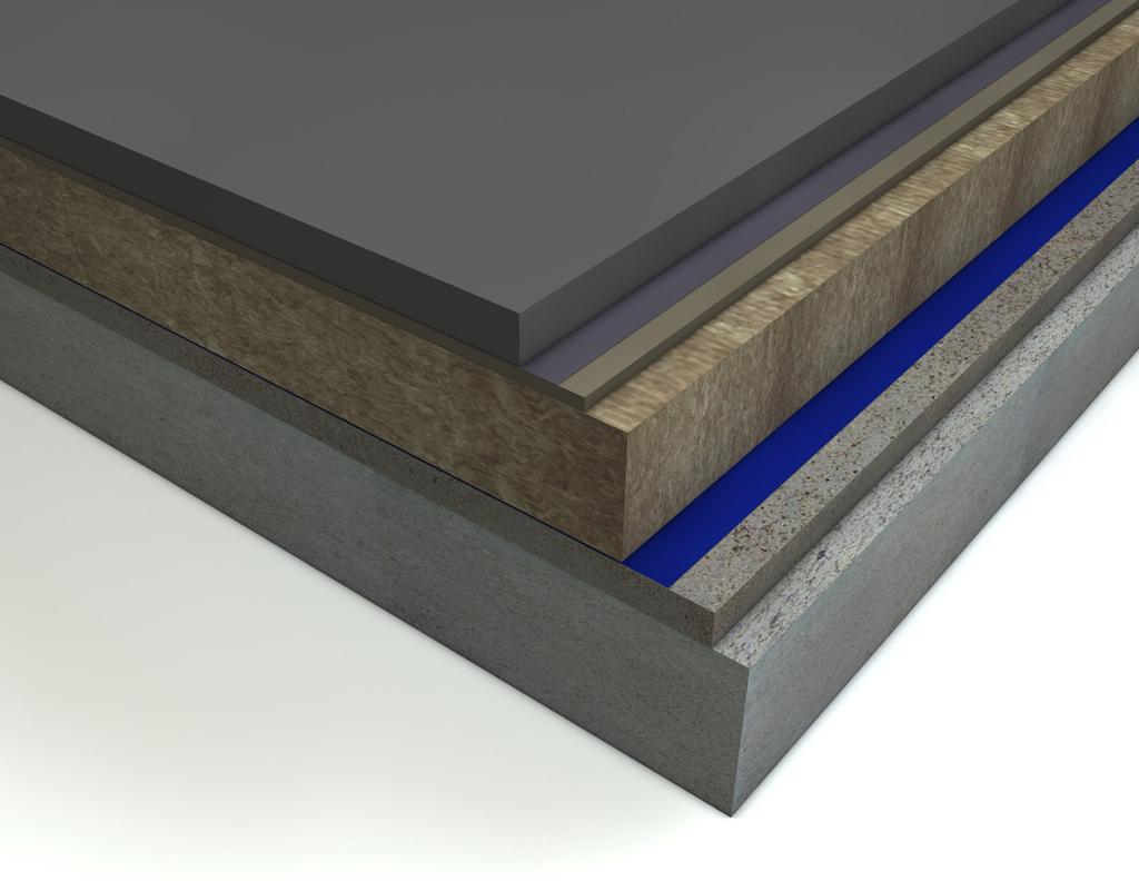 Flat Roofs Warm deck built-up felt/mastic asphalt Insulation slabs knit together at joints, reducing the potential for cold spots and loss of thermal performance Fl03 NEW BUILD REFURB Quick to