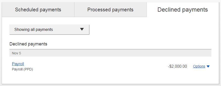 Option to Copy Payment saves time in recreating it again later.