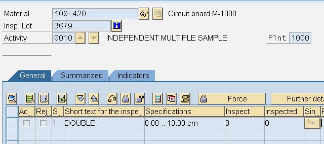 In INDEPENDENT MULTIPLE SAMPLE, the inspection lot has to be accepted or rejected. As per the Table, for the sample size is 8.PCs. Out of 8 PCs, UPTO 3 PCs are the outside the range of spec.