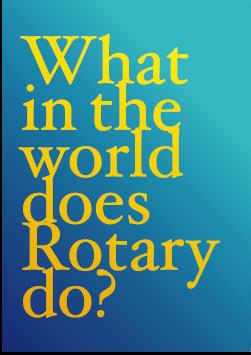 Membership Brochure a clever, simply story that unfolds, one that non-rotarians get