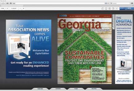 Georgia County government Digital Edition In addition to print, Georgia County Government is also available to members in a fully interactive digital version.