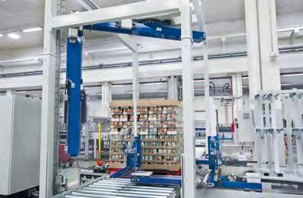 Downstream, the system is equipped with conveyors designed to house pallets for 45 minutes of