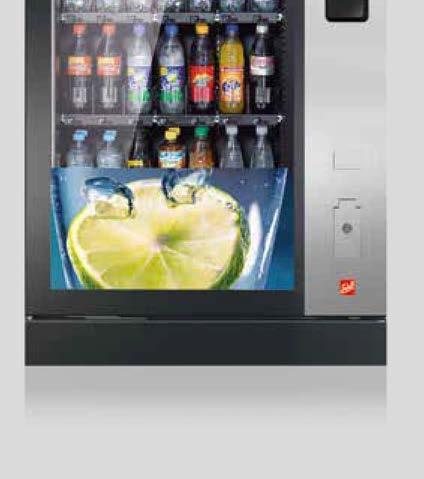 unrestricted view of the products First-in-First-out dispense principle Automatic shelf recognition Product Delivery Products delivered quickly and quietly in less than 10 seconds Products delivered