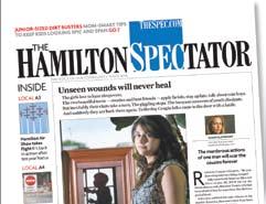 SINGLE COPY SALES Flyers are inserted in 6,200* weekday and 9,000* Saturday copies of The Hamilton Spectator that are purchased at stores and boxes daily throughout Hamilton & area and Burlington.